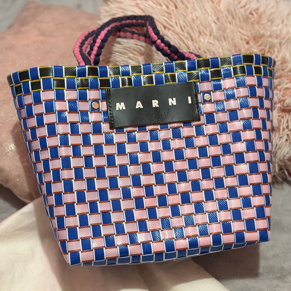 Marni Multicolor Checkered Tote